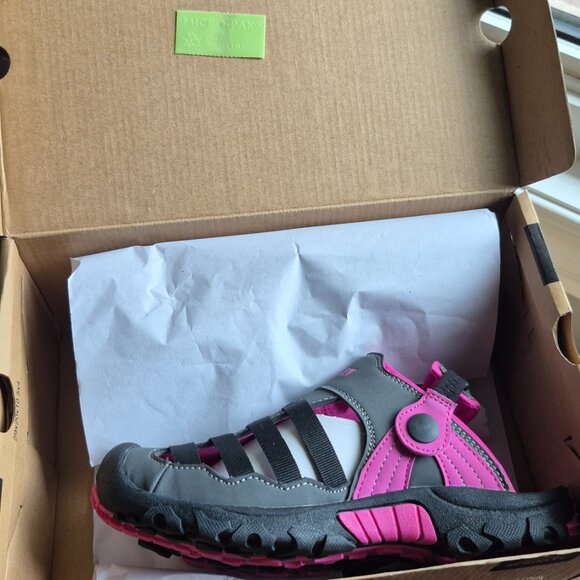 BNIB McKinley Slider Sandals Pink Black EU36.5 - Picture 3 of 8